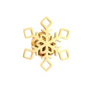 The Snowflake Stainless Steel Brooch for Men Shirt Badge Lapel Pins Clips Christmas Gift, normal, enamel, gem na