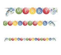 The Snowman and The Snowdog Christmas Ribbon & Circle Banner - Card