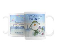The Snowman and The Snowdog Custom Personalised Christmas Mug, Ceramic