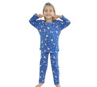 The Snowman Boy's Polar Bear Long-Sleeved Christmas Long Pyjama Set in Blue | Size: 5-6 Years The Snowman Blue 5-6 Years