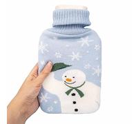 The Snowman Hot Water Bottle with Soft Touch Cover. 500ml Capacity. Christmas Hot Water Bottle. Officially Licensed The Snowman Merchandise