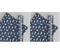 The Snowman & Snowdog Christmas Wrapping Paper, 4 Sheets 4 Tags (Pack of 2)