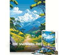 The Snowman Trek, Bhutan Jigsaws for Adults1000 Pieces Mental Sharpness Easy Enjoyment Precise Fit Thoughtful Xmas (38x26cm)