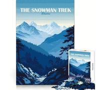 The Snowman Trek Bhutan Poster Teenagers Puzzles 1000 Piece Jigsaws Sharp Recall Serene Activity Uniform Cut Joyful Xmas (50x75cm)