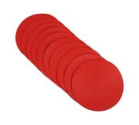 The Soccer Store Set of 10 Flat Disc Markers (Red, 23 cm)