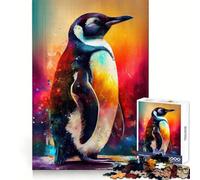 The Sociable Penguins Jigsaw Puzzles for Teenagers 1000 Piece Raise Memory Leisure Time Clean Edge Lovely Present (50x75cm)