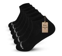 The Sock Street Black Trainer Socks, Running Socks Men, Cushioned 6 Pairs Sports Low Ankle for Golf, Walking & Cycling With Anti Blister Soft Top | Breathable | Arch Support | Mesh Zone | Seamless