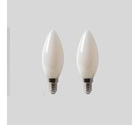 The Soho Lighting Company 2 Pack - 4w E14 SES Opal Candle LED Bulb 4100K Horizon Daylight Dimmable …