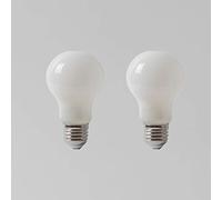 The Soho Lighting Company 2 Pack - 8 Watt E27 ES Opal GLS LED Light Bulb 4100K Horizon Daylight Dimmable
