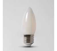 The Soho Lighting Company 4w E27 Edison ES 3000K Opal Dimmable LED Candle Warm White Long Life Screw Light Bulb | Energy Efficient A+, 25,000 Hours, Energy Saving, Home Bulbs