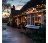 SolarCentre® Camden Outdoor USB Solar Cluster Fairy Lights - 640 LEDs - Powered By Leaf