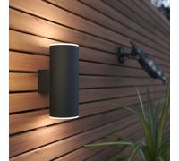 The Solar Centre Solarcentre Chester Up & Down Usb Solar Wall Light - Anthracite - Powered By Leaf