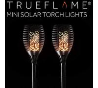 TrueFlame® Mini Solar Powered Garden Torch Lights (2 Pack)