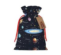 The Solar Family Christmas Gift Bags, Festive Gift Wrapping Bags, Cute Burlap Candy Bags, for Merry Celebrations Party