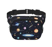 The Solar Family Fitness travel shoulder bag, fashionable and casual waist bag, square double-layer waist bag, Black, One Size, Black, One Size