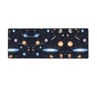 The Solar Family Mouse Pad 11.8x31.5 in. Non-Slip Base for RGB Keyboard, Mouse and Laptop, Suitable for Gaming and Office.