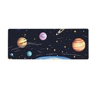 The Solar Family Mouse Pad 12x31.5 in Long Computer Mouse Mat Mousepad with Non-Slip Base for Gaming and Office