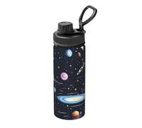 The Solar Family Printed Vacuum Insulated Mug 18 oz - Suitable for Mountaineering, Camping, Gym, Office and Daily Use