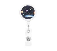 The Solar Family Retractable Badge Reel Heavy Duty Badge Holder with Belt Clip Retractable Lanyards ID Card Holder with Keychain Name Badge Clips for Office Nurse Employee