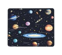 The Solar Family Square Waterproof Non-Slip Rubber Base Mouse Mat for Office Laptop,Laptop Wireless Mouse Home Office Travel 10 X 12 Inch