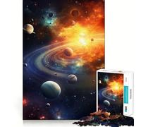 The Solar System Jigsaw Puzzle 1000 Piece for Adults Strong Logic Toy Anxiety Relief Clear Edge Festival Gift (38x52cm)