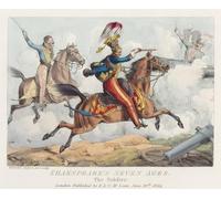 The Soldier. Shakespeare's fourth stage of the Seven Ages of Man the monologue spoken by Jaques in Act II Scene VII of As You Like It. After a work by Henry Alkin published in London 1824. Poster