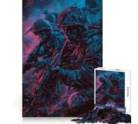 The Soldier Squad Retro Jigsaw Puzzles for Adults1000 Pieces Think Smart Toy Family Bond Accurate Cut Seasonal Gift (38x52cm)