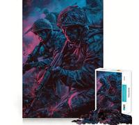 The Soldier Squad Retro Puzzles for Adults 1000 Pieces Brain Challenge Toy Calm Mind Clear Cut Art Collection Piece (38x26cm)