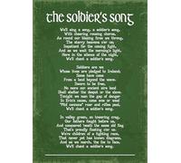 The Soldier's Song, Irish National Anthem Print, Green Wall Art, Historical Patriotic Verse, Size A4
