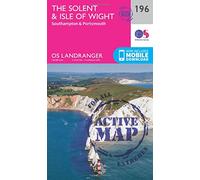 Landranger Active 196 The Solent & the Isle of Wight, Southampton & Portsmouth Map With Digital Version, Pink One Size
