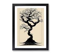 The Solo Tree No.1 Framed Print for Living Room Bedroom Home Office Décor, Wall Art Picture Ready to Hang, Black A3 Frame (34 x 46 cm)
