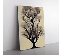 The Solo Tree No.3 Canvas Print for Living Room Bedroom Home Office Décor, Wall Art Picture Ready to Hang, 76x50 cm (30x20 Inch) CAN3020-V1022-CK-4609