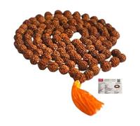 The Somaura Original Divine 5 Mukhi Rudraksha Jaap Mala | Cerificate of Authenticity | 108 Natural Rudraksha Beads with Certified 8mm size | Best for Pooja & Meditation | Unisex Design for Wearing in