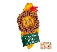 The Somaura Original Divine 5 Mukhi Rudraksha Jaap Mala | Cerificate of Authenticity | 108 Natural Rudraksha Beads with Certified 8mm size | Best for Pooja & Meditation | Unisex Design for Wearing in