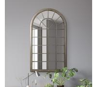 The Somerley - Country Rustic Framed Arched Leaner Metal Wall Mirror 51" X 30" (129CM X 76CM)