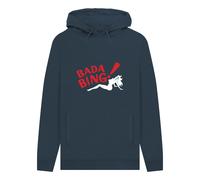 The Sopranos Badabing Hoodie in Navy | Size: Small The Sopranos Navy S