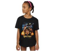 Absolute Cult Harry Potter Girls The Sorcerer's Stone Poster T-Shirt Black 3-4 Years