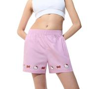 The Souled Store Hello Kitty: Pretty Kitty Ladies Girls Boxer Briefs with Elastic Waist Cotton Printed Pink Graphic Regular Fit Lightweight All Season Comfortable