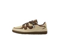 The Souled Store Kanso V2: Beige Men and Boys Low Top Sneakers | Beige & Brown Retro Trainer with Premium Microfibre Suede, Cushioned Insoles & Durable Rubber Sole, Beige, 9 UK