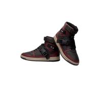 The Souled Store Official Deadpool: Utility Suit Men and Boys Red and Black Colourblocked Lace Up High Top Sneakers, Utility Suit, 9 UK