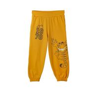 The Souled Store Official Garfield: Scratch Girls Orange Graphic Printed Regular Fit Cotton Joggers, Orange, 7 -8 Years