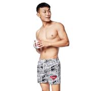 The Souled Store Official Superman Comic Boxer Shorts Mens Boys Regular Fit Graphic Print 100% Cotton Poplin White Color, White, M