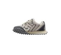 The Souled Store Velocity 2.0: Orbit Men and Boys Low Top Sneakers Off White and Dark Grey Streetwear Fashion Breathable Mesh Upper Thick Midsole Textured Rubber Outsole Lace Up Closure Lightweight