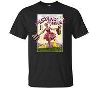 The Sound of Music Mens T-Shirt Retro Movie Musical Julie Andrews Rogers Hammerstein Short Sleeve Crewneck Tee Black 3XL