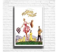 The Sound Of Music Poster Print, Musical Print, A4 A3 West End Broadway Theatre Show, Wall Art Deco Special Canvas West End Print, London theatre art frame options (A4 Framed (White))