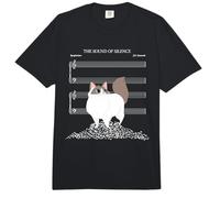 The Sound of Silence - Cat Classical Music Composer Teacher Comfort Colors Adult Heavyweight T-Shirt