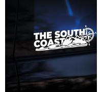 The South Coast Decal Sticker - Mountain Wave Compass Sticker - Vanlife Adventure Vinyl for Campervan Car Van Laptop - Outdoor Travel Nature Explorer Sticker