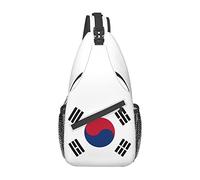The South Korean Flag Sling Backpack Travel Crossbody Casual Chest Shoulder Bag Fashion Fanny Pack