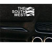 The South West Flag Car Decal, JDM Dub Euro Racing Sticker, White