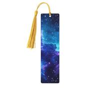 The Space Star Galaxy Unique Double-Sided Artwork Printed Wooden Bookmarks, Artistic Book Accessories Birthday Presents for Men Women Presents for Book Lovers